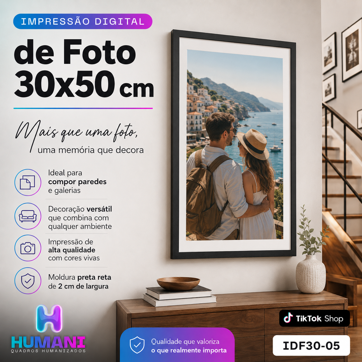 Quadros personalizados COLEÇÃO MINHAS IMAGENS PREFERIDAS 21x30 moldura MDF com proteção em acetato (Cópia)