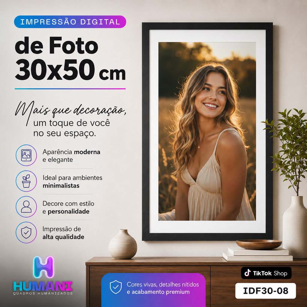 Quadros personalizados COLEÇÃO MINHAS IMAGENS PREFERIDAS 21x30 moldura MDF com proteção em acetato (Cópia)