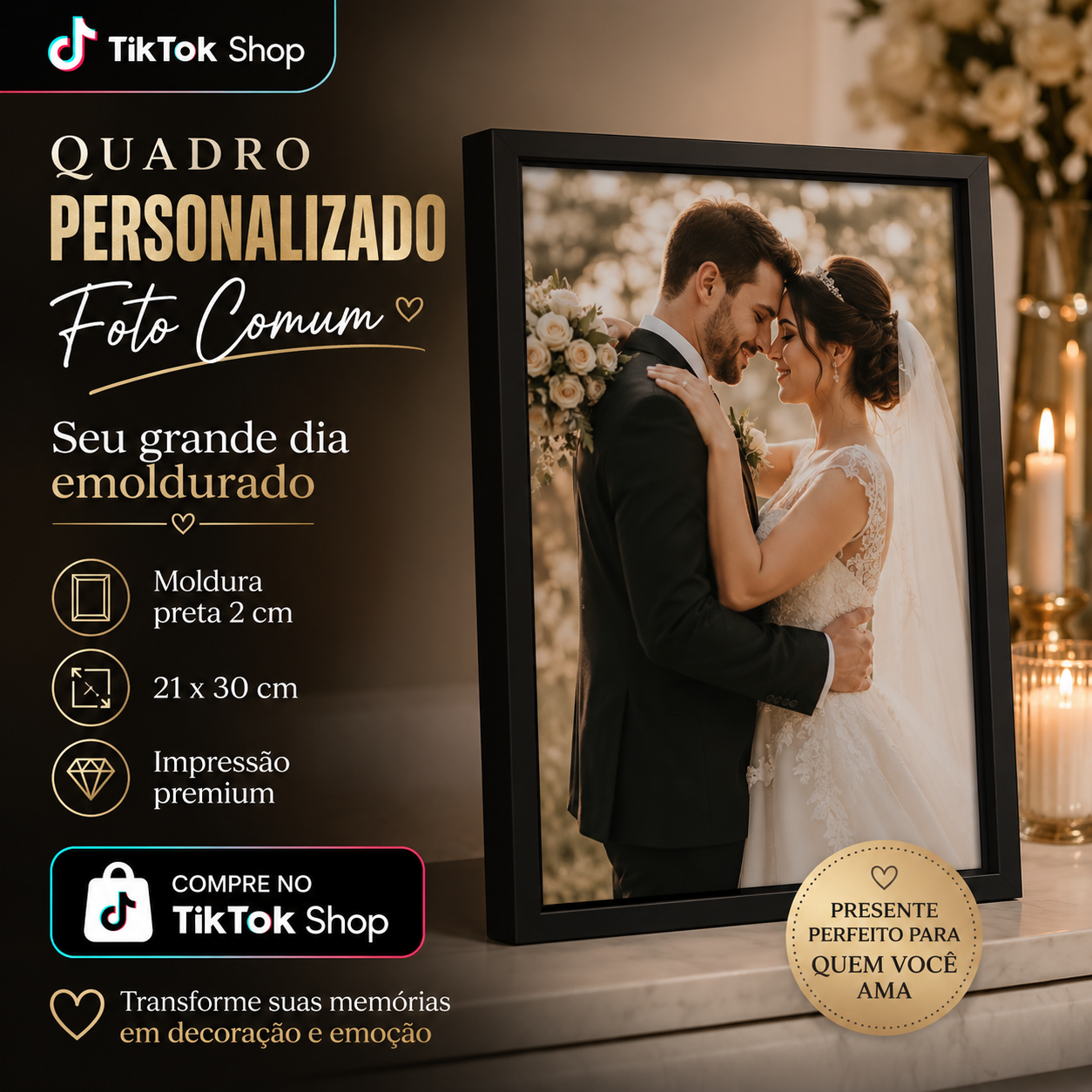 Quadros personalizados COLEÇÃO MINHAS IMAGENS PREFERIDAS 21x30 moldura MDF com proteção em acetato (Cópia)