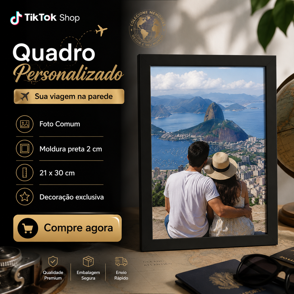 Quadros personalizados COLEÇÃO MINHAS IMAGENS PREFERIDAS 21x30 moldura MDF com proteção em acetato (Cópia)