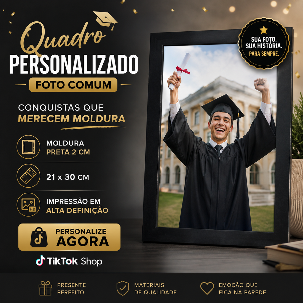 Quadros personalizados COLEÇÃO MINHAS IMAGENS PREFERIDAS 21x30 moldura MDF com proteção em acetato (Cópia)