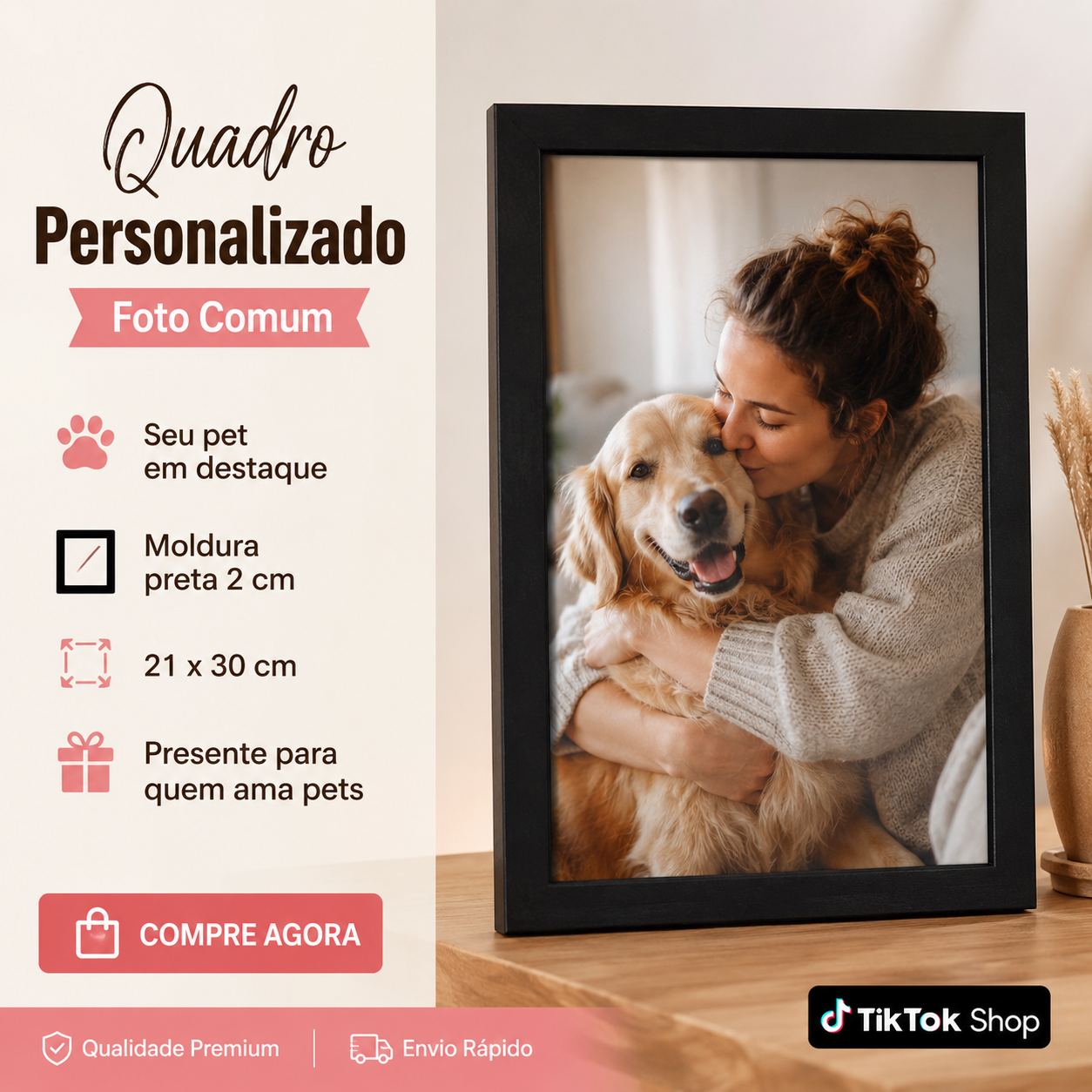 Quadros personalizados COLEÇÃO MINHAS IMAGENS PREFERIDAS 21x30 moldura MDF com proteção em acetato (Cópia)