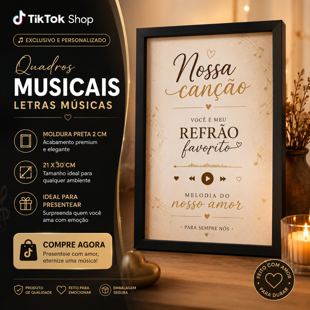 Quadros personalizados COLEÇÃO FRASES MARCANTES 21x30 moldura MDF com proteção em acetato (Cópia)