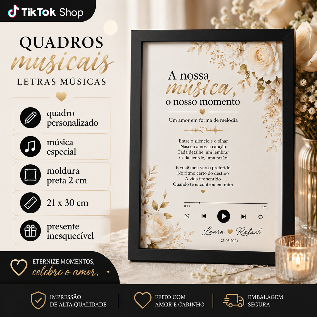 Quadros personalizados COLEÇÃO FRASES MARCANTES 21x30 moldura MDF com proteção em acetato (Cópia)