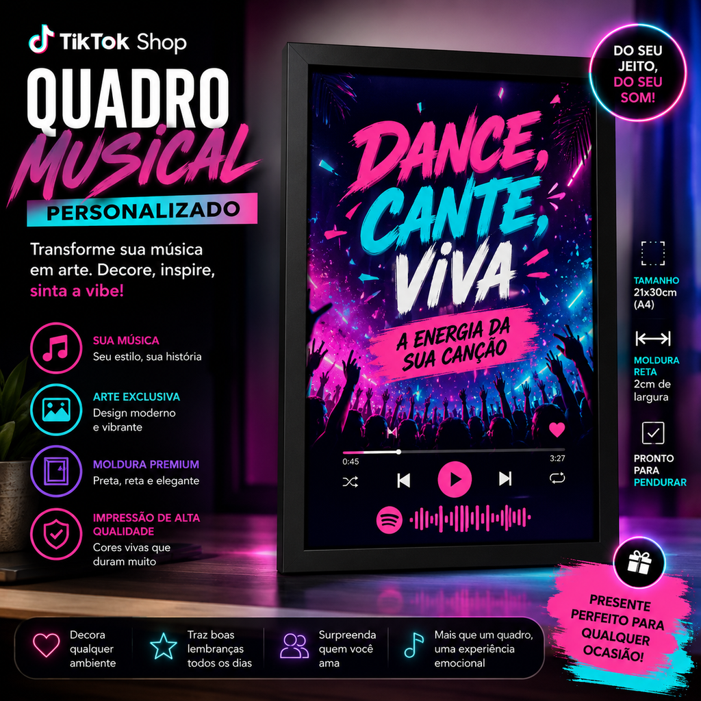 Quadros personalizados COLEÇÃO FRASES MARCANTES 21x30 moldura MDF com proteção em acetato (Cópia)
