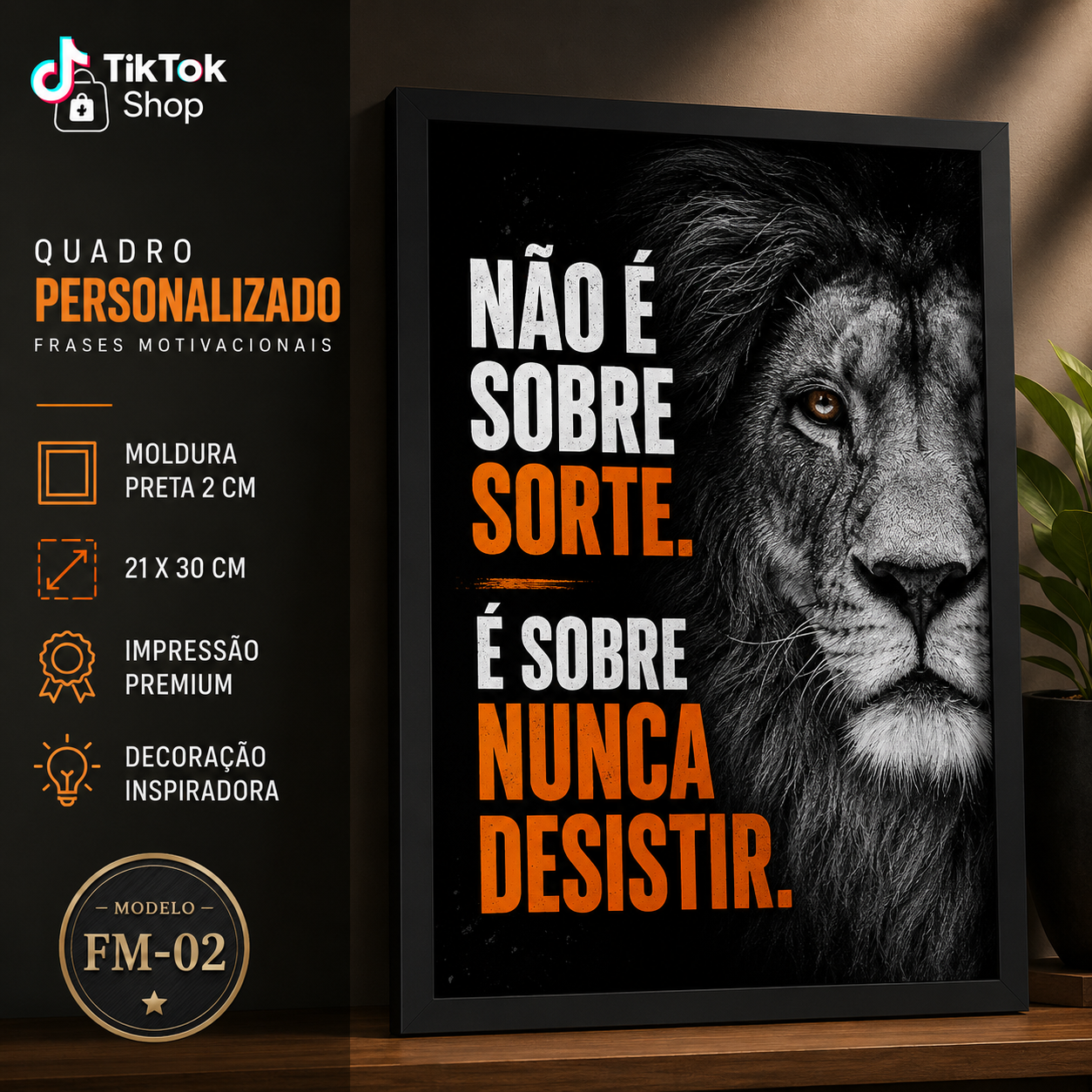 Quadros personalizados COLEÇÃO FRASES MARCANTES 21x30 moldura MDF com proteção em acetato (Cópia)