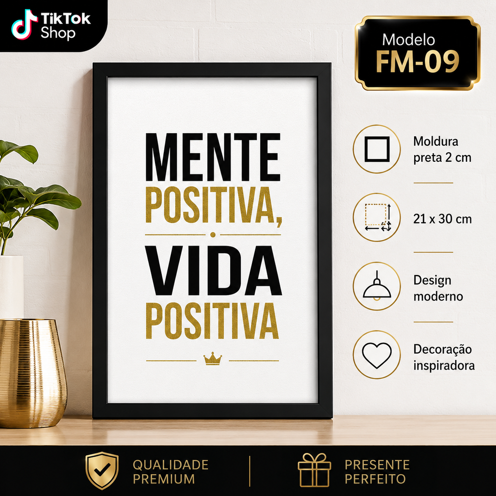 Quadros personalizados COLEÇÃO FRASES MARCANTES 21x30 moldura MDF com proteção em acetato (Cópia)
