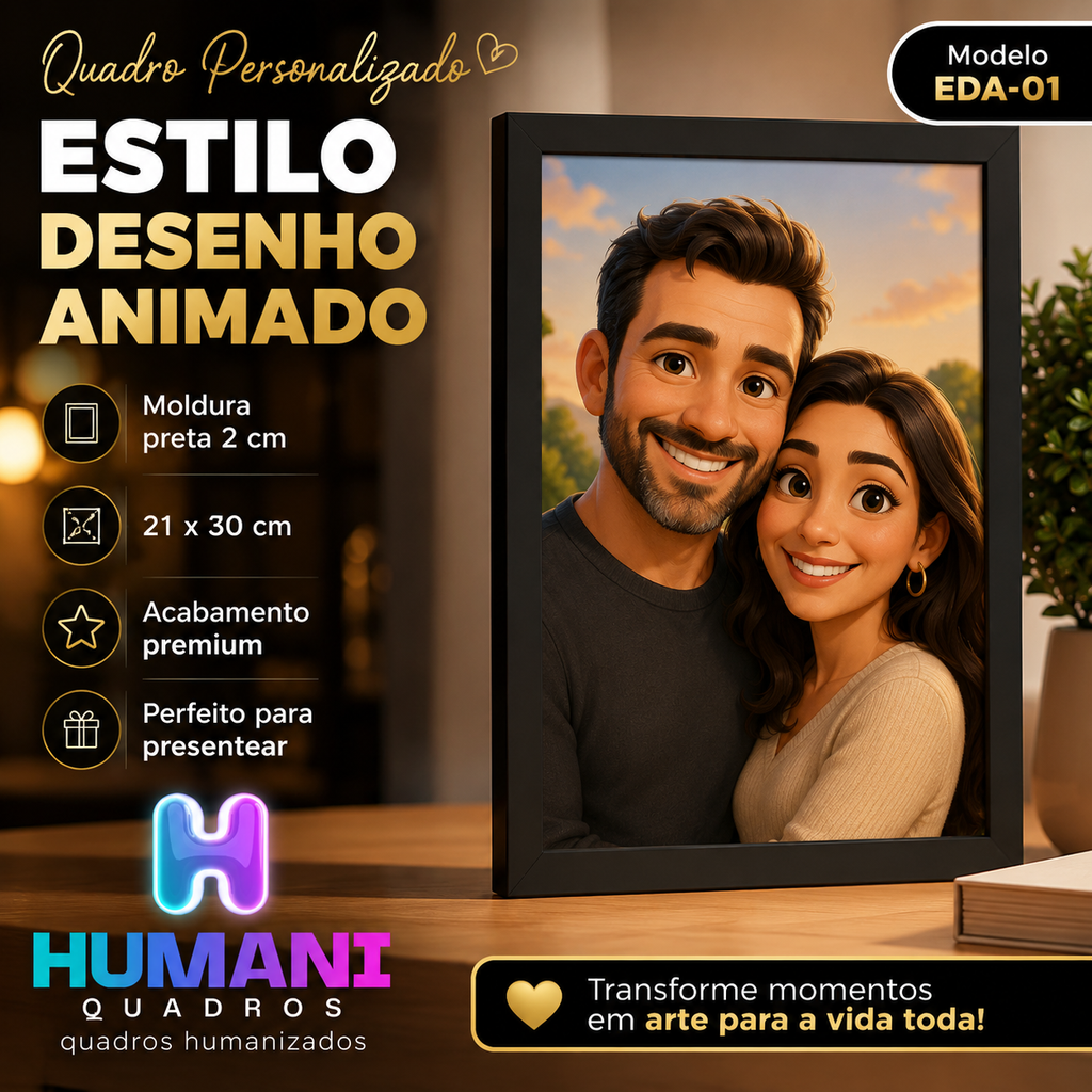 Quadros personalizados COLEÇÃO DESENHO PIXAR 21x30 moldura MDF com proteção em acetato (Cópia) (Cópia)