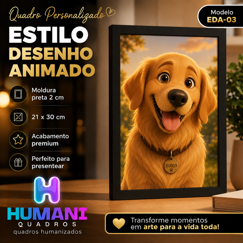Quadros personalizados COLEÇÃO DESENHO PIXAR 21x30 moldura MDF com proteção em acetato (Cópia) (Cópia)