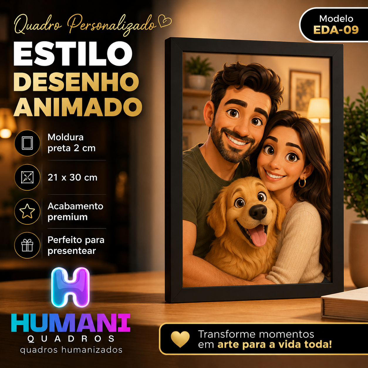 Quadros personalizados COLEÇÃO DESENHO PIXAR 21x30 moldura MDF com proteção em acetato (Cópia) (Cópia)