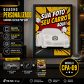 Quadros personalizados COLEÇÃO MEU CARRO 21x30 moldura MDF com proteção em acetato